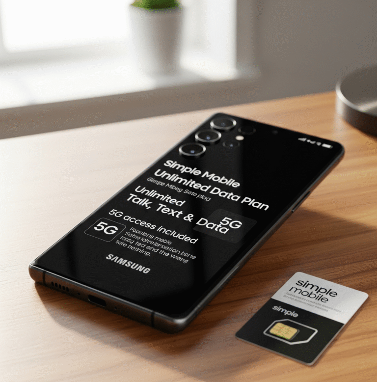 samsung simple mobile. Samsung phone with Simple Mobile prepaid plan and SIM card