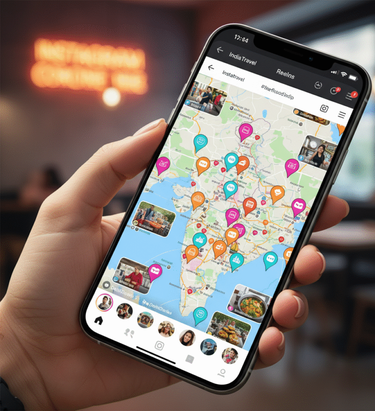 Instagram Map 2025 showing location pins and local posts
